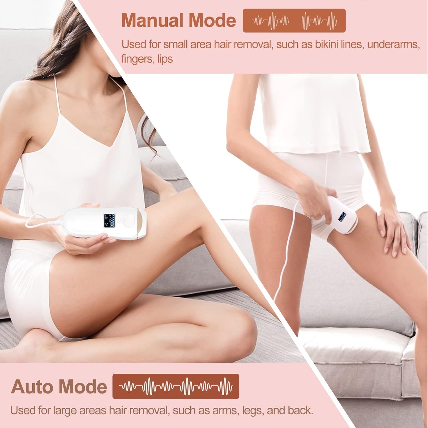 Laser Hair Removal for Women and Men Permanent, IPL Hair Removal Device,  At-Home IPL Machine for Whole Body, Upgraded to 999,900 Flashes