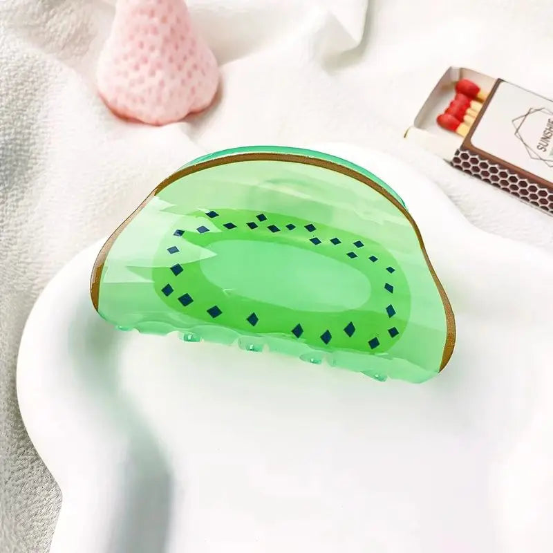 1Pc Fruit Based Acrylic Clip Creative Hair Accessory, Hair Clip at the Back of the Head, High-End Korean Version Shark Clip