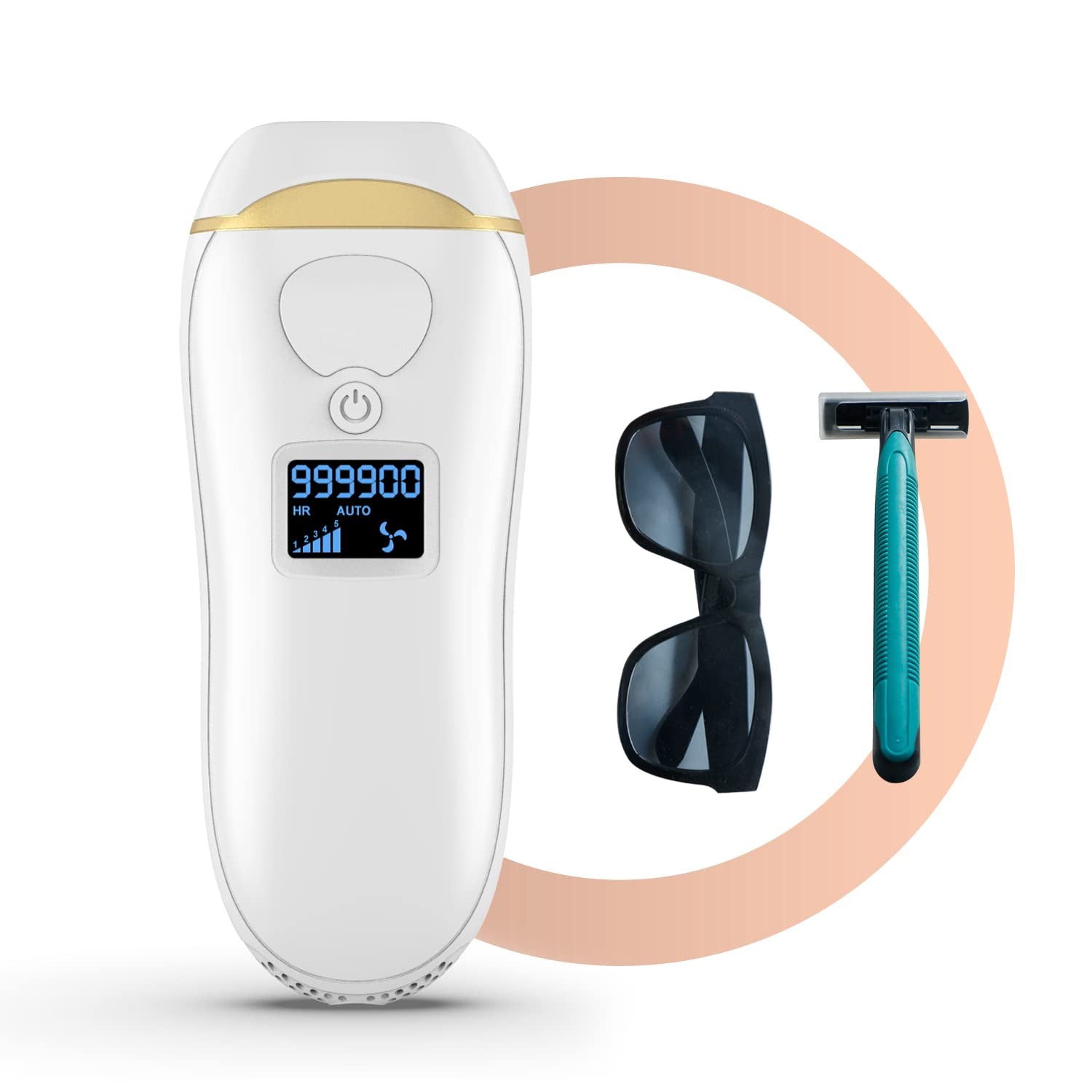 Laser Hair Removal for Women and Men Permanent, IPL Hair Removal Device,  At-Home IPL Machine for Whole Body, Upgraded to 999,900 Flashes