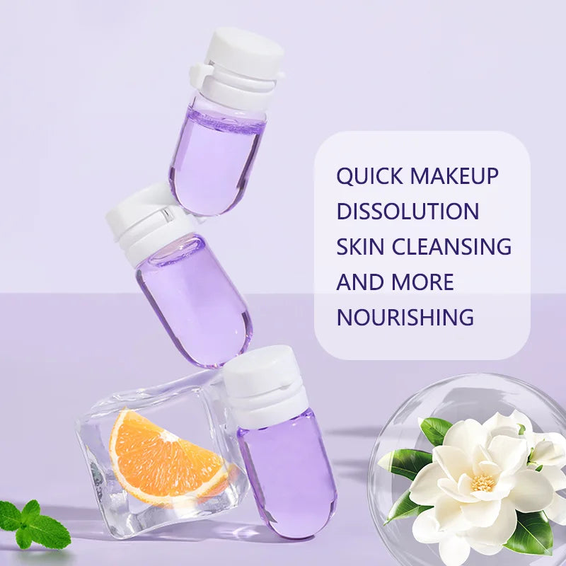 20 Capsules of Cleaning Oil, Disposable Packaging, Deep Cleaning, Gentle and Non-Irritating, Portable Makeup Remover